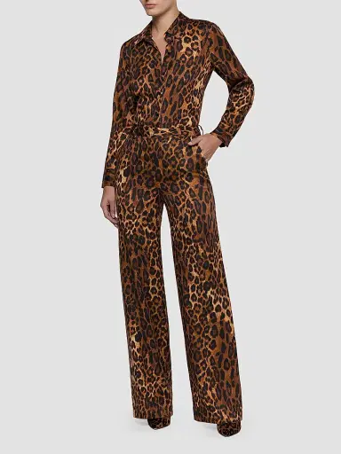 L'Agence Women's Livvy Leopard-Print Pants | Thumbnail 2 L'Agence Women's Livvy Leopard-Print Pants | Thumbnail 2