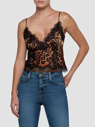 L'Agence Women's Kimber Lace Insert Camisole | Thumbnail 4 L'Agence Women's Kimber Lace Insert Camisole | Thumbnail 4