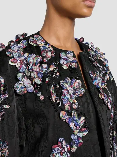 Dries Van Noten Women's Vonda Floral Emboidered Jacket | Thumbnail 5 Dries Van Noten Women's Vonda Floral Emboidered Jacket | Thumbnail 5