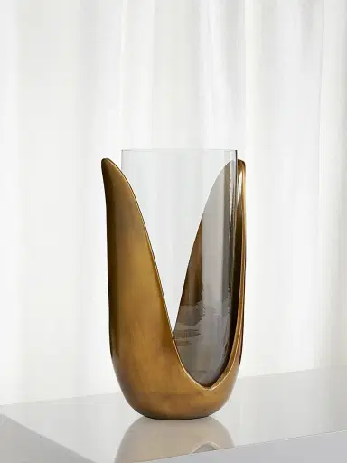 Arteriors Sonia 2-Piece Aluminum & Glass Tulip Vases Set | Thumbnail 3 Arteriors Sonia 2-Piece Aluminum & Glass Tulip Vases Set | Thumbnail 3