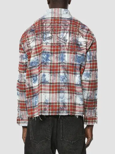 Purple Brand Men's Plaid Embellished Cotton Shirt | Thumbnail 2 Purple Brand Men's Plaid Embellished Cotton Shirt | Thumbnail 2