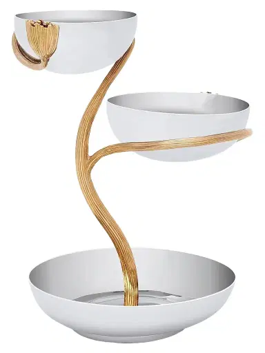 L'Objet Deco Leaves 3-Tier 24K Goldplated & Stainless Steel Server | Thumbnail 1 L'Objet Deco Leaves 3-Tier 24K Goldplated & Stainless Steel Server | Thumbnail 1