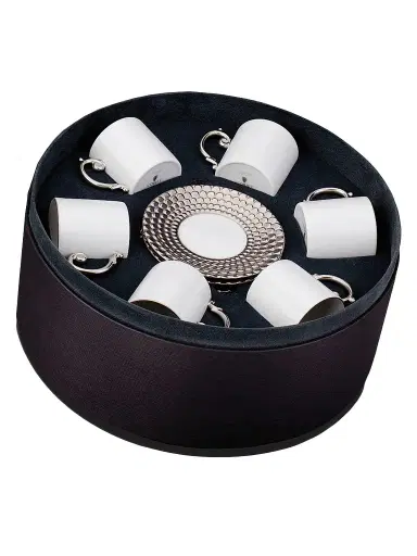 L'Objet Aegean 6-Piece Espresso Cup & Saucer Set | Thumbnail 1 L'Objet Aegean 6-Piece Espresso Cup & Saucer Set | Thumbnail 1