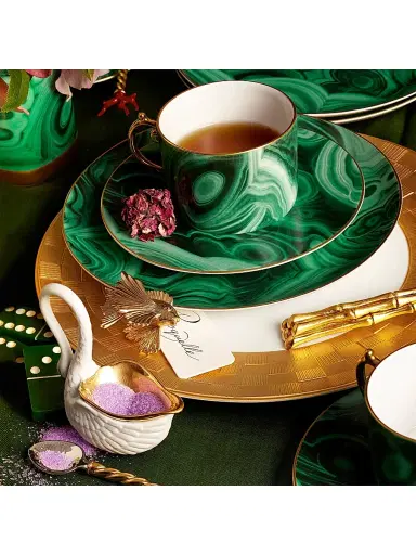 L'Objet Malachite-Effect Porcelain Espresso Cup & Saucer Set | Thumbnail 2 L'Objet Malachite-Effect Porcelain Espresso Cup & Saucer Set | Thumbnail 2