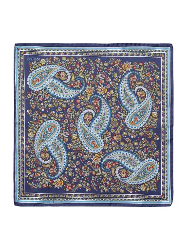 Eton Men's Paisley Silk Twill Pocket Square | Thumbnail 2 Eton Men's Paisley Silk Twill Pocket Square | Thumbnail 2