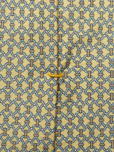 Eton Men's Interlocking Chain Silk-Linen Tie | Thumbnail 3 Eton Men's Interlocking Chain Silk-Linen Tie | Thumbnail 3