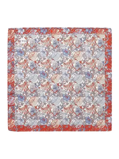 Eton Men's Tropical Print Silk Pocket Square | Thumbnail 2 Eton Men's Tropical Print Silk Pocket Square | Thumbnail 2