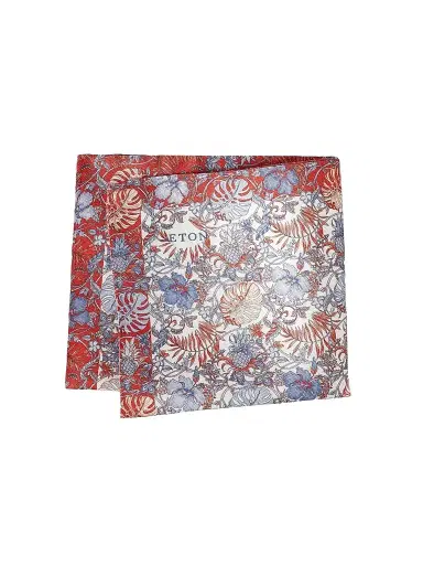Eton Men's Tropical Print Silk Pocket Square | Thumbnail 1 Eton Men's Tropical Print Silk Pocket Square | Thumbnail 1