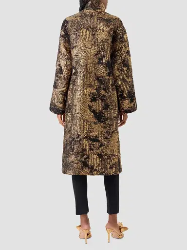 Akris Women's Lucas Jacquard Lamé Oversized Coat | Thumbnail 3 Akris Women's Lucas Jacquard Lamé Oversized Coat | Thumbnail 3