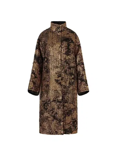 Akris Women's Lucas Jacquard Lamé Oversized Coat | Thumbnail 1 Akris Women's Lucas Jacquard Lamé Oversized Coat | Thumbnail 1