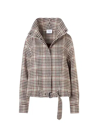 Akris punto Women's Houndstooth Tweed Wool-Blend Blouson Jacket | Thumbnail 1 Akris punto Women's Houndstooth Tweed Wool-Blend Blouson Jacket | Thumbnail 1