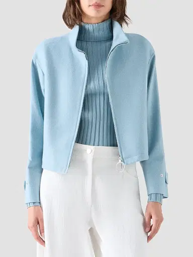 Akris punto Women's Wool-Blend Blouson Jacket | Thumbnail 4 Akris punto Women's Wool-Blend Blouson Jacket | Thumbnail 4