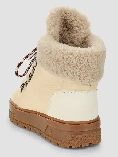 Pollini Women's Lace-Up Shearling Ankle Boots | Thumbnail 3 Pollini Women's Lace-Up Shearling Ankle Boots | Thumbnail 3