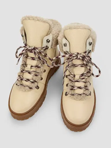 Pollini Women's Lace-Up Shearling Ankle Boots | Thumbnail 4 Pollini Women's Lace-Up Shearling Ankle Boots | Thumbnail 4