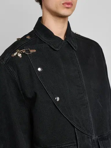 Marni Men's Studded Cotton Denim Jacket - Black - Size 42 | Thumbnail 5 Marni Men's Studded Cotton Denim Jacket - Black - Size 42 | Thumbnail 5