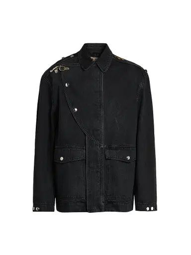 Marni Men's Studded Cotton Denim Jacket - Black - Size 42 | Thumbnail 1 Marni Men's Studded Cotton Denim Jacket - Black - Size 42 | Thumbnail 1