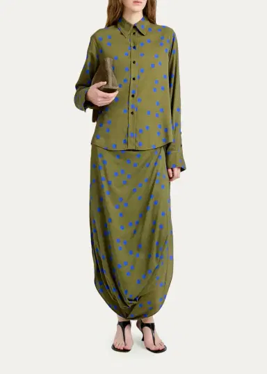 Proenza Schouler Paz Polka-Dot Button-Down Shirt | Thumbnail 2 Proenza Schouler Paz Polka-Dot Button-Down Shirt | Thumbnail 2