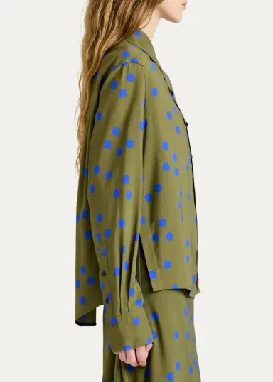Proenza Schouler Paz Polka-Dot Button-Down Shirt | Thumbnail 4 Proenza Schouler Paz Polka-Dot Button-Down Shirt | Thumbnail 4