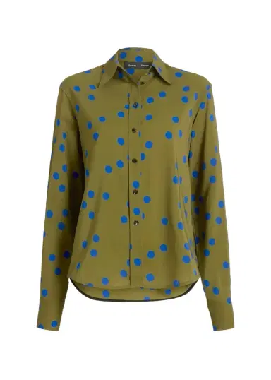 Proenza Schouler Paz Polka-Dot Button-Down Shirt | Thumbnail 1 Proenza Schouler Paz Polka-Dot Button-Down Shirt | Thumbnail 1