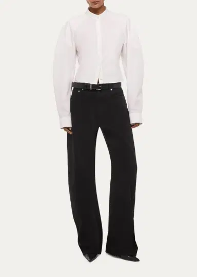 Helmut Lang Cotton Poplin Saddle Shirt | Thumbnail 2 Helmut Lang Cotton Poplin Saddle Shirt | Thumbnail 2