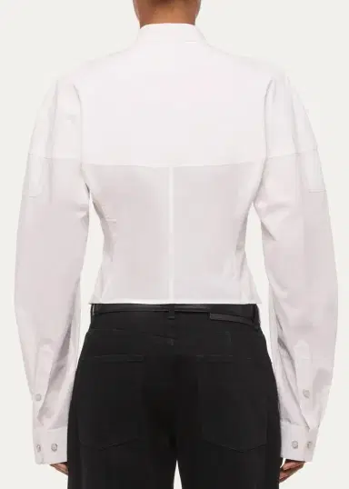 Helmut Lang Cotton Poplin Saddle Shirt | Thumbnail 3 Helmut Lang Cotton Poplin Saddle Shirt | Thumbnail 3