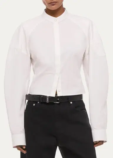 Helmut Lang Cotton Poplin Saddle Shirt | Thumbnail 4 Helmut Lang Cotton Poplin Saddle Shirt | Thumbnail 4