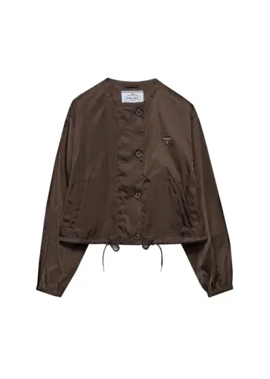 Prada Logo Drawstring Hem Jacket | Thumbnail 1 Prada Logo Drawstring Hem Jacket | Thumbnail 1
