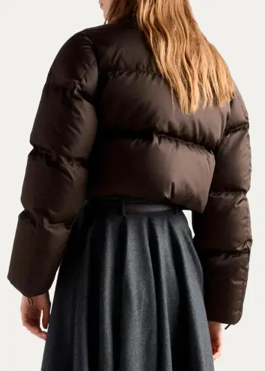 Prada Re-Nylon Crop Puffer Jacket | Thumbnail 3 Prada Re-Nylon Crop Puffer Jacket | Thumbnail 3