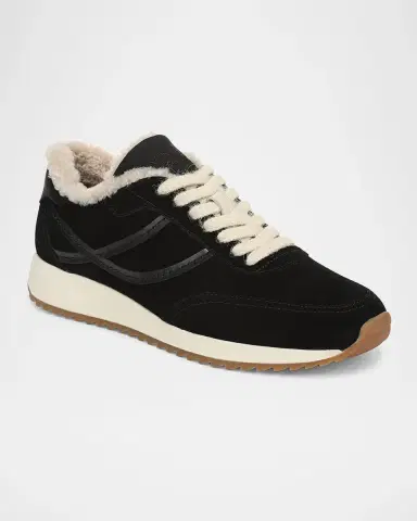 Vince Santa Monica Shearling-Lined Suede Sneakers | Thumbnail 2 Vince Santa Monica Shearling-Lined Suede Sneakers | Thumbnail 2