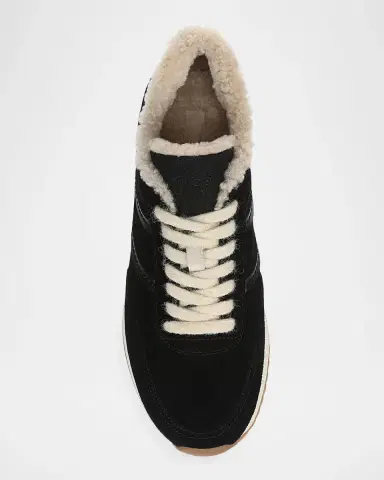 Vince Santa Monica Shearling-Lined Suede Sneakers | Thumbnail 4 Vince Santa Monica Shearling-Lined Suede Sneakers | Thumbnail 4