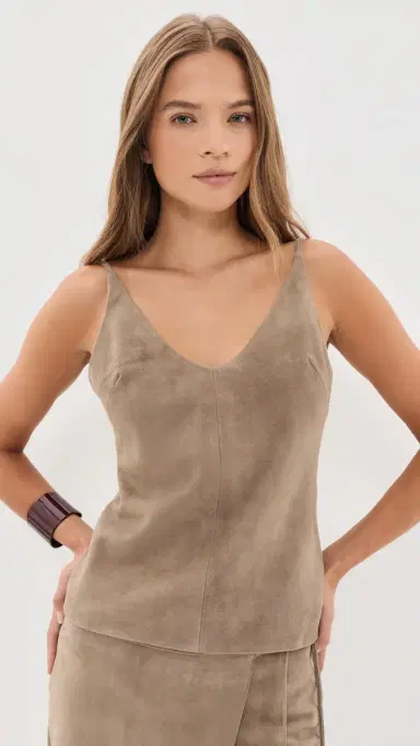 St. Agni Suede Low Back Tie Top | Thumbnail 2 St. Agni Suede Low Back Tie Top | Thumbnail 2
