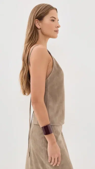 St. Agni Suede Low Back Tie Top | Thumbnail 4 St. Agni Suede Low Back Tie Top | Thumbnail 4