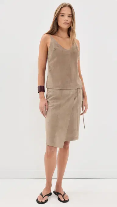 St. Agni Suede Low Back Tie Top | Thumbnail 5 St. Agni Suede Low Back Tie Top | Thumbnail 5