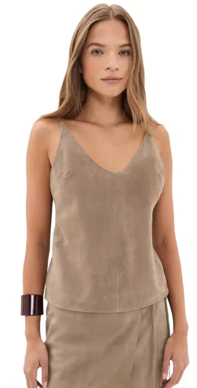St. Agni Suede Low Back Tie Top | Thumbnail 1 St. Agni Suede Low Back Tie Top | Thumbnail 1