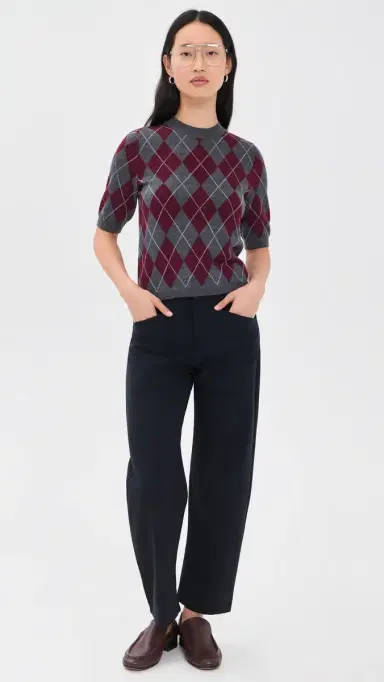 Secular Fitted Crew Argyle Pullover | Thumbnail 5 Secular Fitted Crew Argyle Pullover | Thumbnail 5