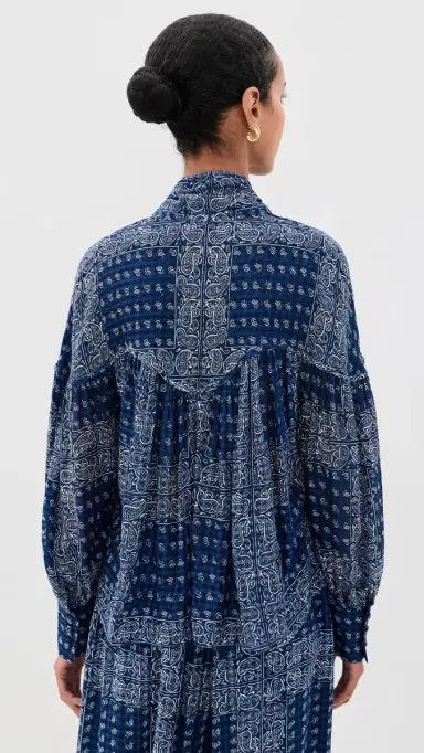HUNTER BELL Celeste Blouse Inkwell Paisley L | Thumbnail 3 HUNTER BELL Celeste Blouse Inkwell Paisley L | Thumbnail 3