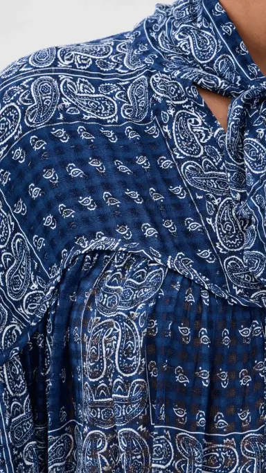 HUNTER BELL Celeste Blouse Inkwell Paisley L | Thumbnail 6 HUNTER BELL Celeste Blouse Inkwell Paisley L | Thumbnail 6