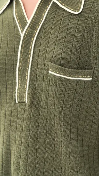 The Great. THE GREAT. The Menswear Tipping Polo | Thumbnail 6 The Great. THE GREAT. The Menswear Tipping Polo | Thumbnail 6