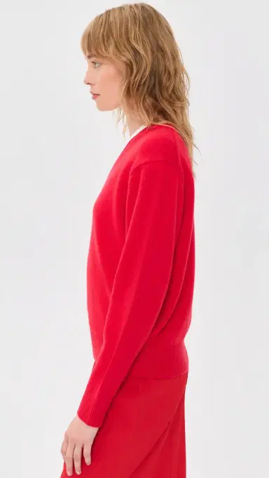 Dunst Cashmere V Neck Sweater Red S | Thumbnail 4 Dunst Cashmere V Neck Sweater Red S | Thumbnail 4