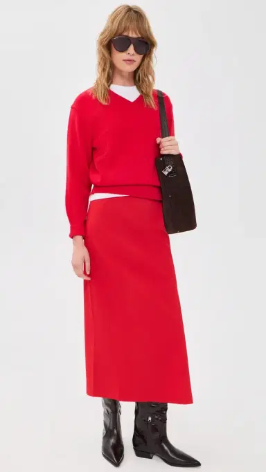 Dunst Cashmere V Neck Sweater Red S | Thumbnail 5 Dunst Cashmere V Neck Sweater Red S | Thumbnail 5