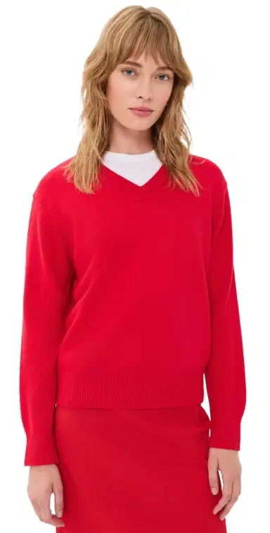 Dunst Cashmere V Neck Sweater Red S | Thumbnail 1 Dunst Cashmere V Neck Sweater Red S | Thumbnail 1
