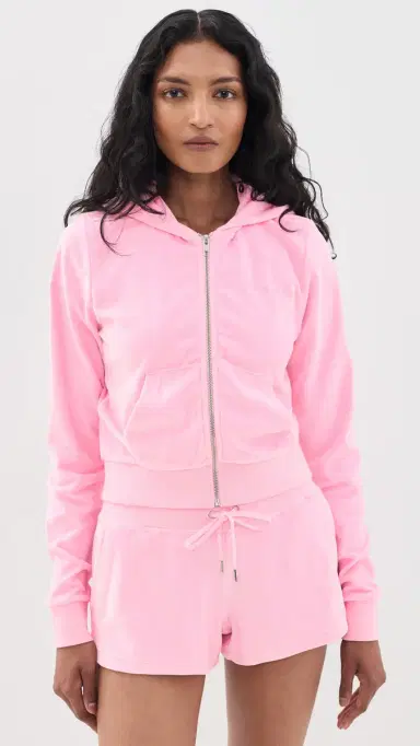 Sporty & Rich Signature Logo Krystal Zip Hoodie | Thumbnail 3 Sporty & Rich Signature Logo Krystal Zip Hoodie | Thumbnail 3