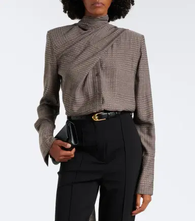 Mugler Scarf-detail blouse | Thumbnail 4 Mugler Scarf-detail blouse | Thumbnail 4