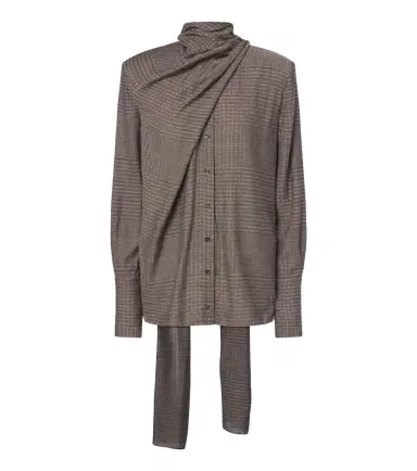 Mugler Scarf-detail blouse | Thumbnail 1 Mugler Scarf-detail blouse | Thumbnail 1