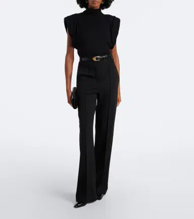 Mugler High-neck wool-blend top | Thumbnail 2 Mugler High-neck wool-blend top | Thumbnail 2