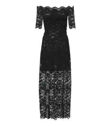 Rabanne Off-shoulder lace midi dress | Thumbnail 1 Rabanne Off-shoulder lace midi dress | Thumbnail 1