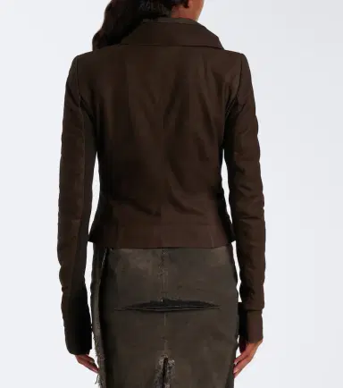 Rick Owens Classic Biker suede jacket | Thumbnail 4 Rick Owens Classic Biker suede jacket | Thumbnail 4