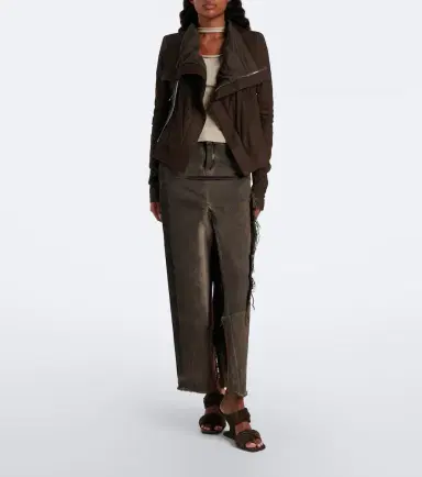 Rick Owens Classic Biker suede jacket | Thumbnail 5 Rick Owens Classic Biker suede jacket | Thumbnail 5