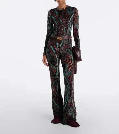 Etro Patch-appliqué paisley flared pants | Thumbnail 5 Etro Patch-appliqué paisley flared pants | Thumbnail 5