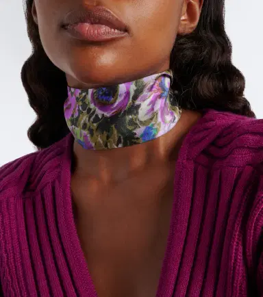 Valentino Garavani Floral silk scarf | Thumbnail 5 Valentino Garavani Floral silk scarf | Thumbnail 5
